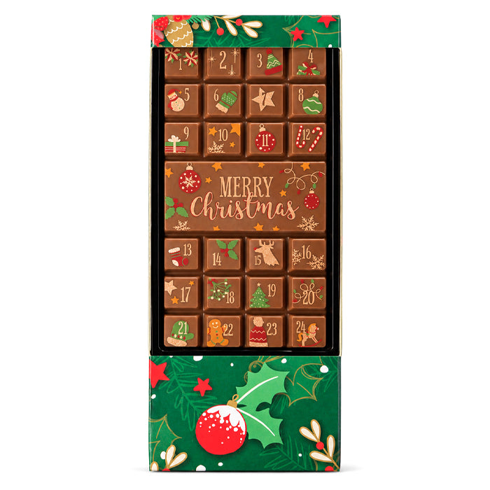 Calendario dell’Avvento Tavoletta di Cioccolato al Latte 70g