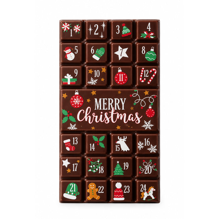 Calendario dell’Avvento Tavoletta di Cioccolato fondente 70g