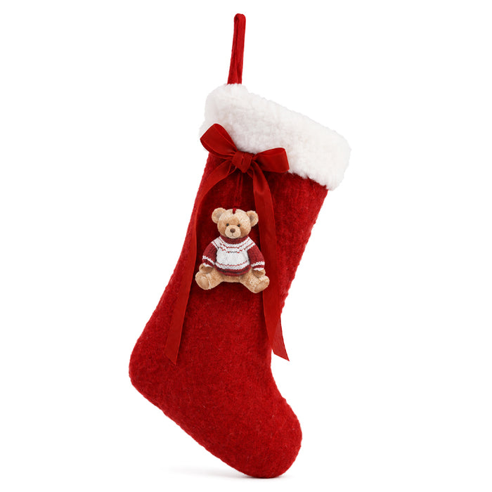 Calza della Befana “Xmas Market” Rossa – 38 cm