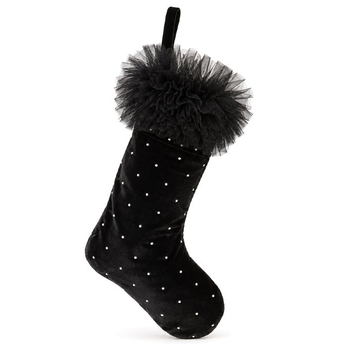 Calza della Befana “Black Tulle” in Velluto – 40 cm
