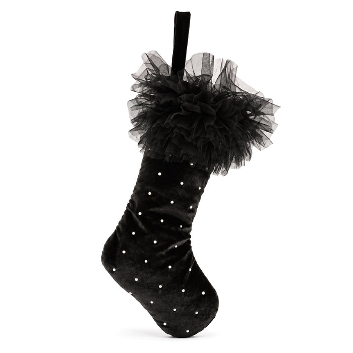 Calza della Befana “Black Tulle” in Velluto – 29 cm
