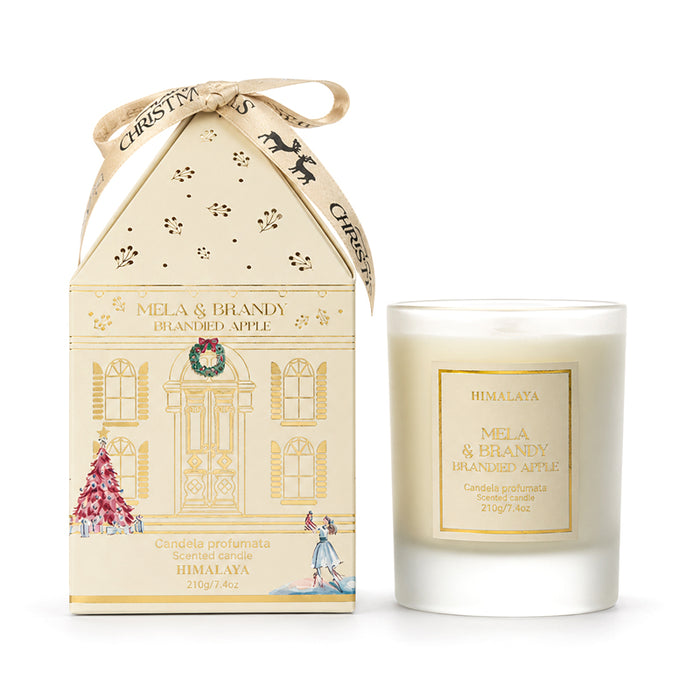 Candela natalizia Mela & Brandy 210g