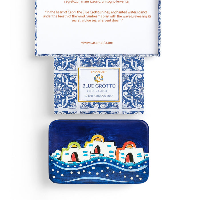 Set regalo"Blue Grotto" con maiolica