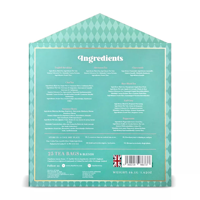 Calendario dell'avvento "Alice in Wonderland" con tè e tisane