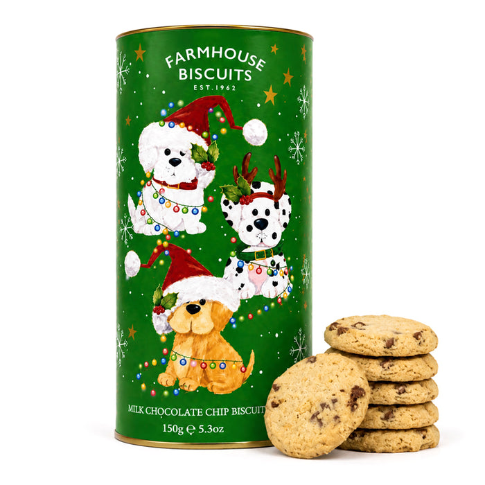 Tubo "Christmas Puppies" con cookies al cioccolato 150g
