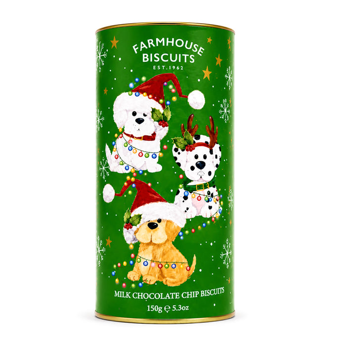 Tubo "Christmas Puppies" con cookies al cioccolato 150g