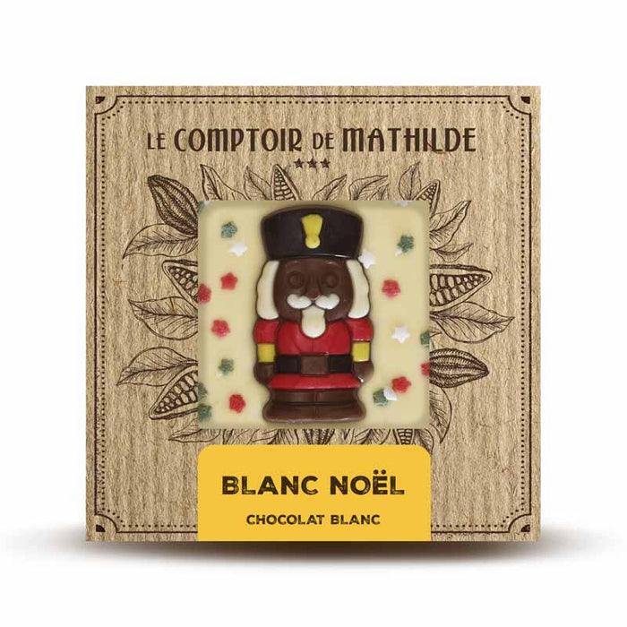 Tavoletta di cioccolato bianco decorata "Natale" 80g