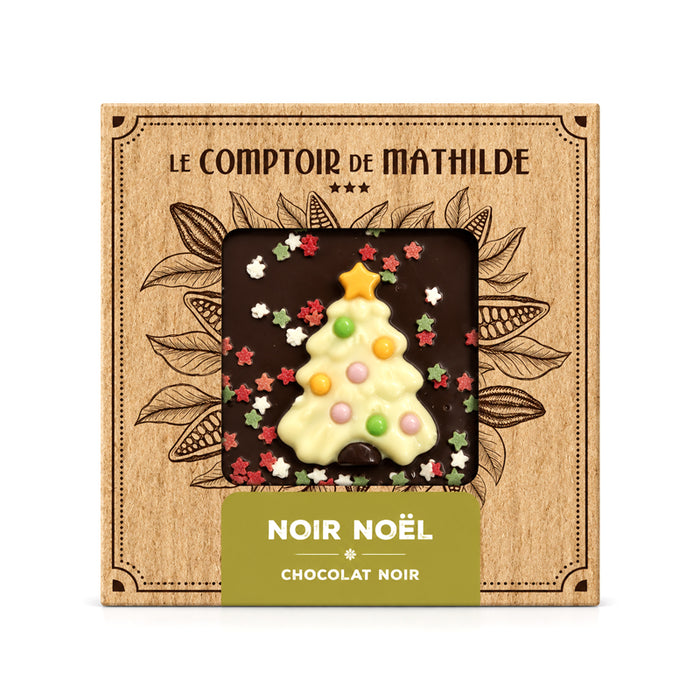 Tavoletta fondente decorata "Natale" 80g