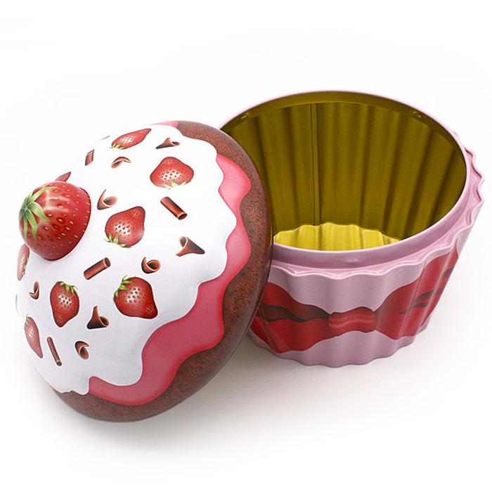 Biscottiera 'Strawberry Cupcake' con pasticcini 200g