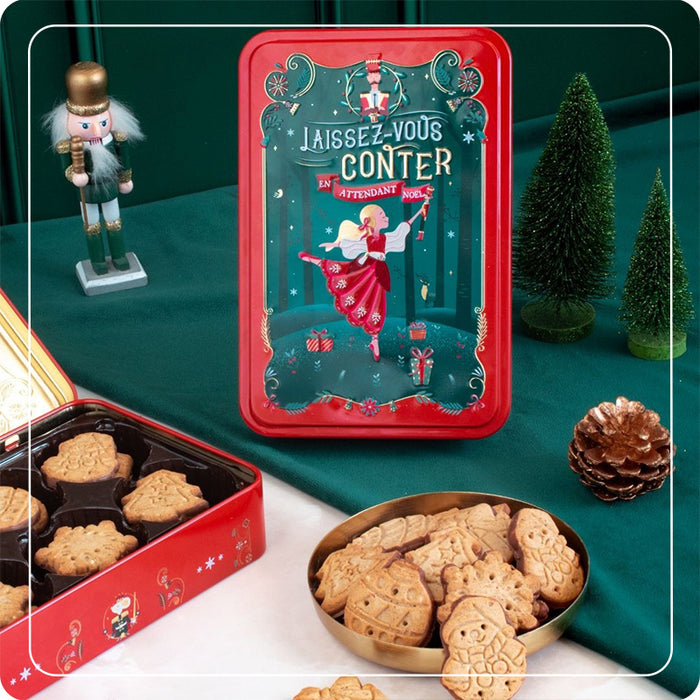 Scatola Schiaccianoci con biscotti natalizi 95g