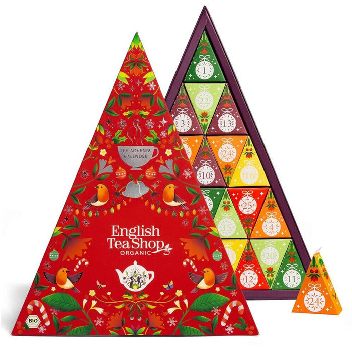 Calendario dell'Avvento Piramide con tè e tisane (rosso)