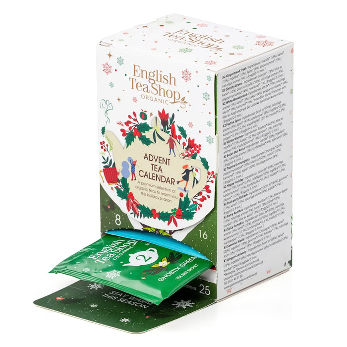 Pocket advent calendar with organic herbal teas