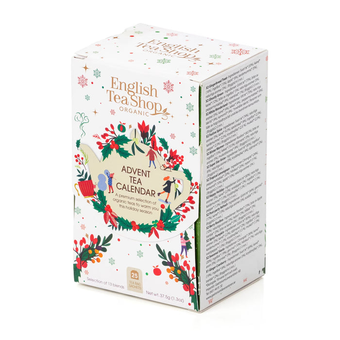 Pocket advent calendar with organic herbal teas