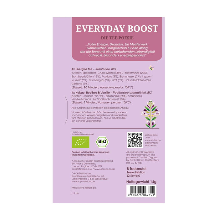 Mini Libro "Everyday Boost" con Tisane Bio 8 filtri