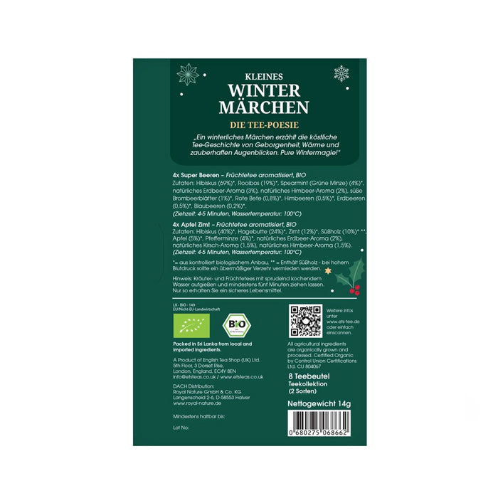 Mini Libro "Piccolo racconto d'Inverno" con Tisane Bio 8 filtri