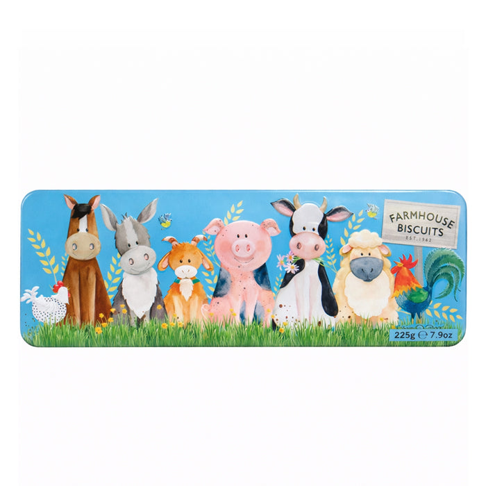 Scatola "Farmyards Animals" con biscotti 225g