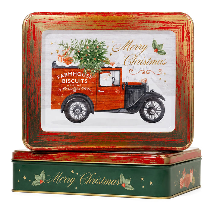 Scatola "Xmas Vintage Van" con biscotti inglesi 400g