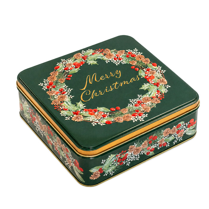 Scatola "Ghirlanda di Natale" con biscotti 400g