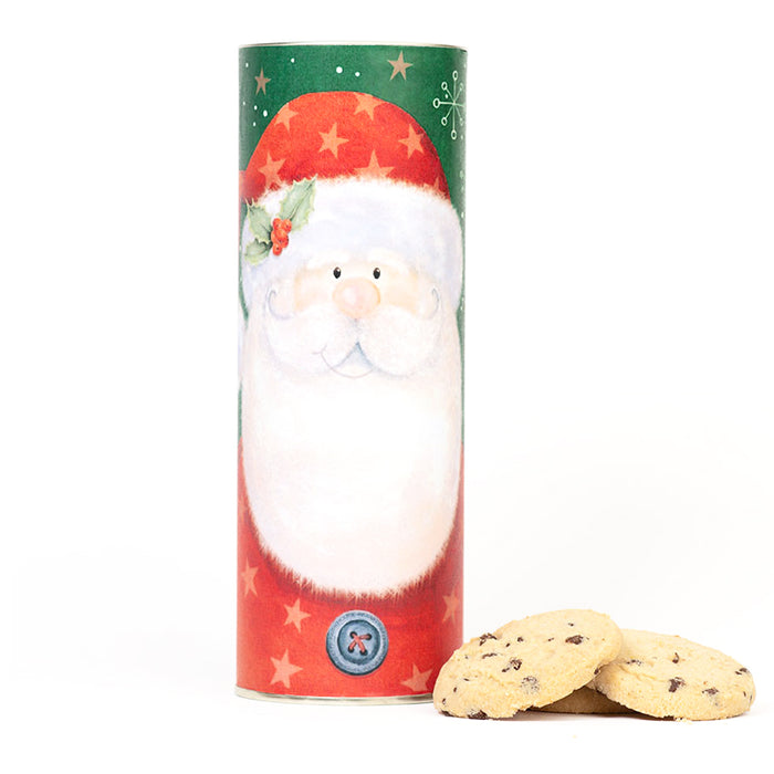Tubo "Babbo Natale" con biscotti con gocce di cioccolato 240g