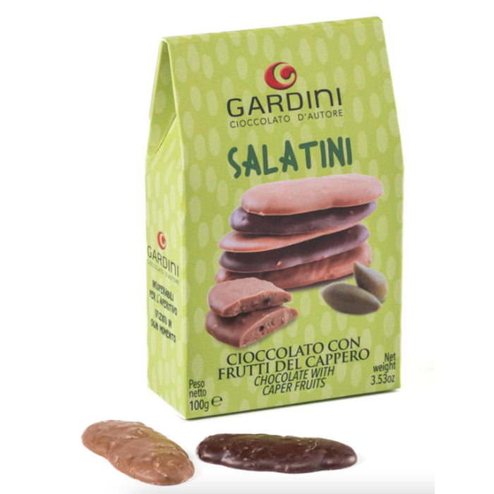 Linguette di cioccolato con frutti del Cappero 100g