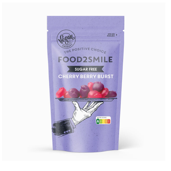 Caramelle gommose Ciliegia e Lampone senza zuccheri 85g