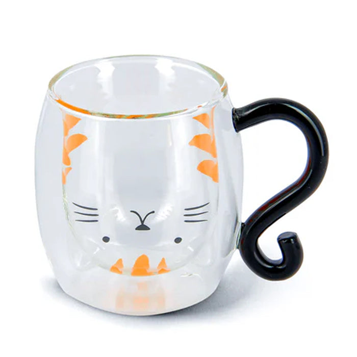 Mug in vetro "Tea & Friends" gatto