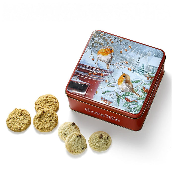 Scatola "Pettirossi sulla neve" con biscotti inglesi 160g