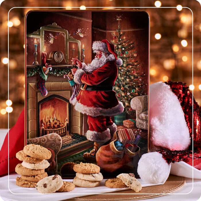 Scatola "Santa by Fire" con biscotti 400g