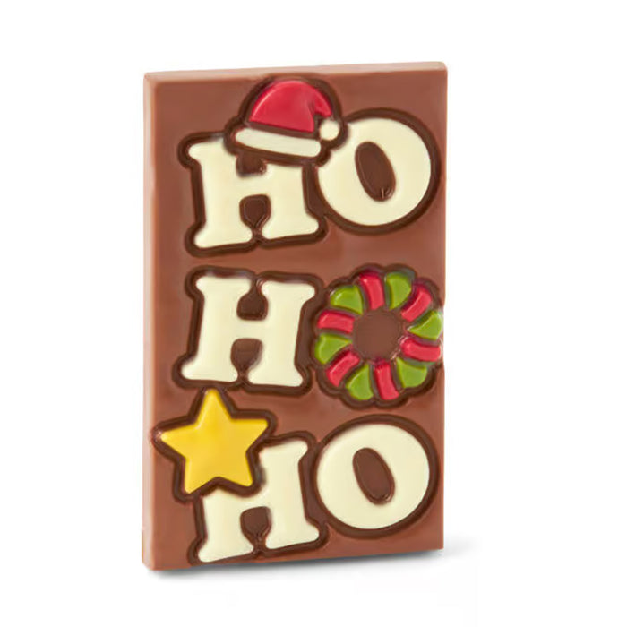 Tavoletta al latte decorata "Ho Ho Ho" 150g