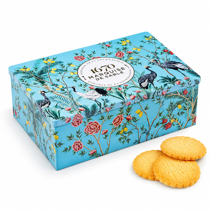 Scatola "Invitation au voyage" con biscotti Sablé 300g