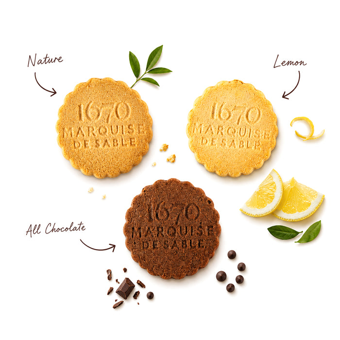 Scatola "Invitation au voyage" con biscotti Sablé 300g