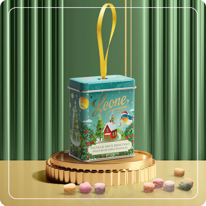 Lattina Pastiglie Leone appendibile “Villaggio di Natale” 30g