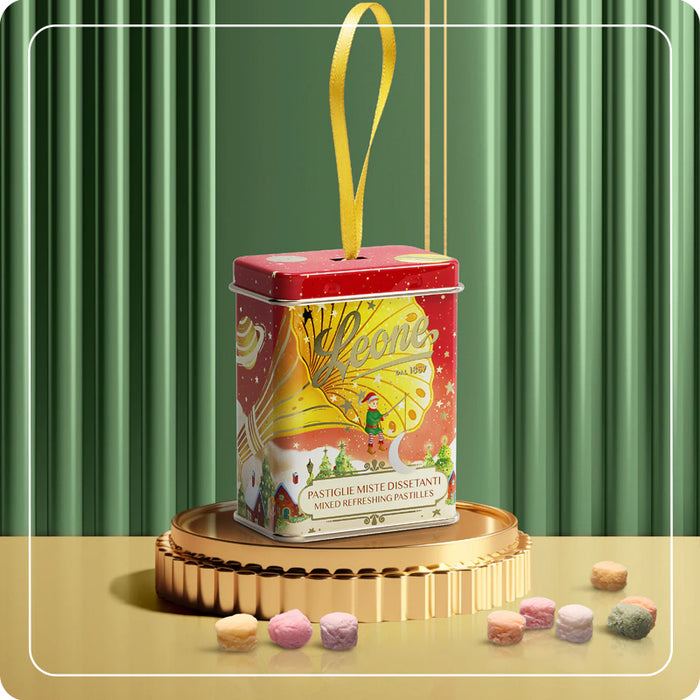 Lattina Pastiglie Leone appendibile “Note di Natale” 30g