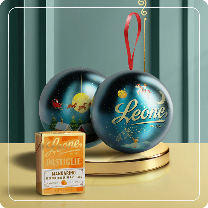 Pallina di Natale con Pastiglie Leone 27g (blu)