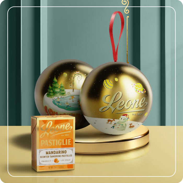 Pallina di Natale con Pastiglie Leone 27g (oro)