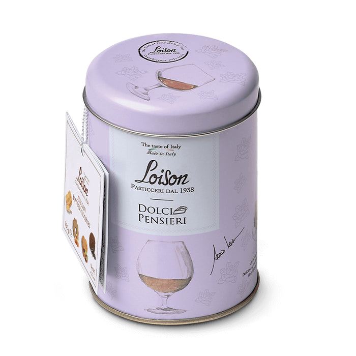 Latta "Dolci Pensieri" con biscottini assortiti 120g (lilla)