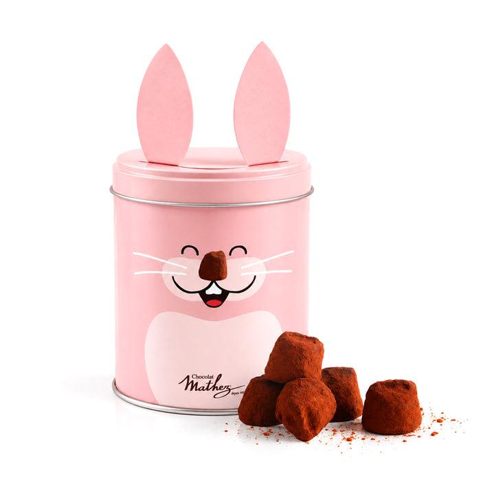 Scatola "Coniglietto" con Tartufini di cioccolato 100g