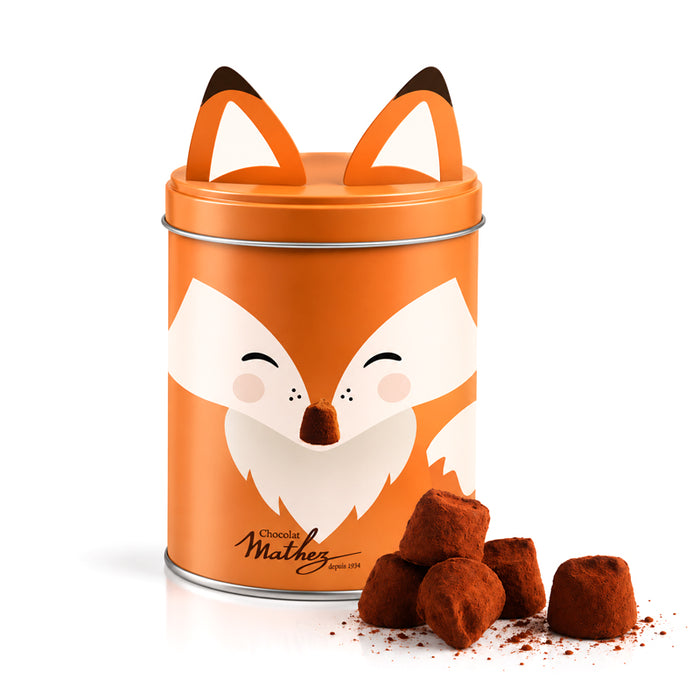 Scatola "Volpe" con Tartufini di cioccolato 100g