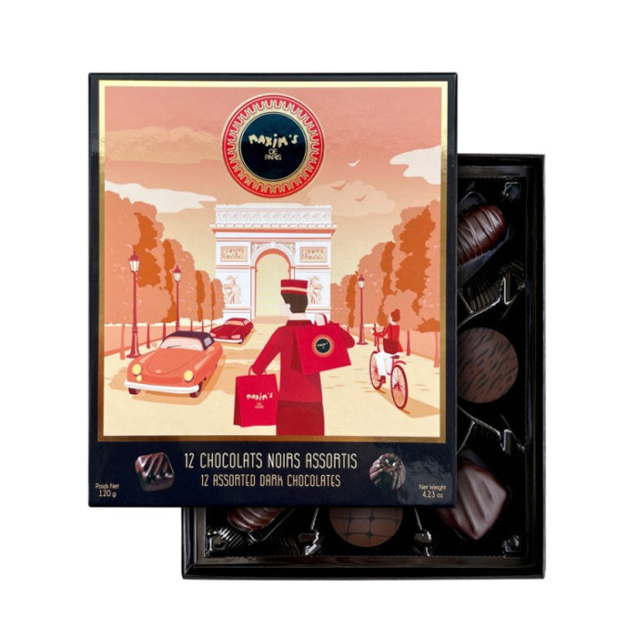 Confezione regalo di Cioccolatini fondenti 120g