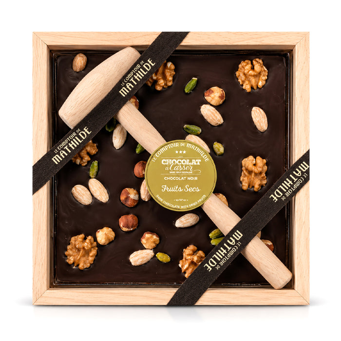 Maxi tavoletta fondente con Frutta secca con martello 350g