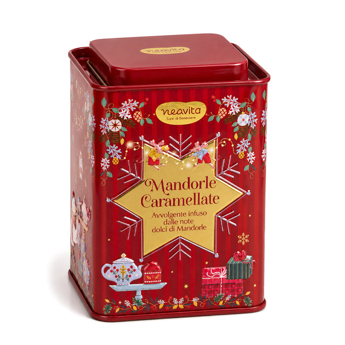 Red Christmas ball with 'Christmas Tea'
