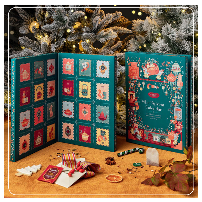 Advent calendar with tea and herbal teas