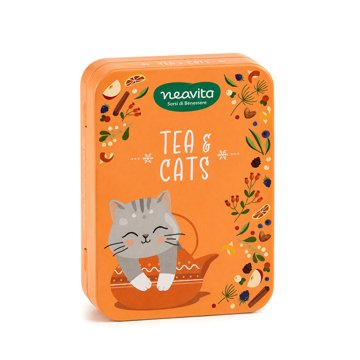 Mini Tin "Tea & Cats" con tisane BIO