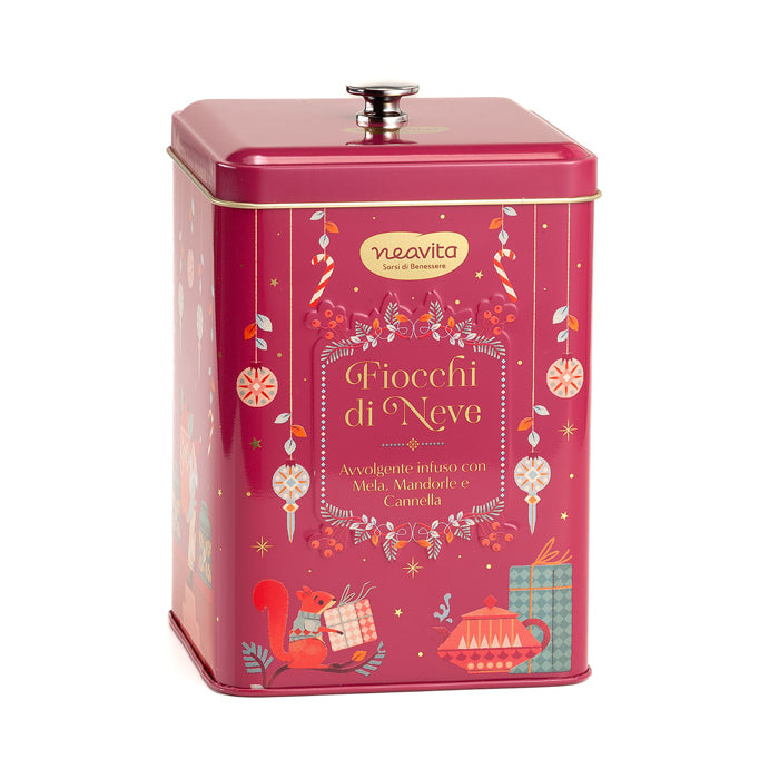 Biscottiera di Natale con Infuso "Fiocchi di Neve"