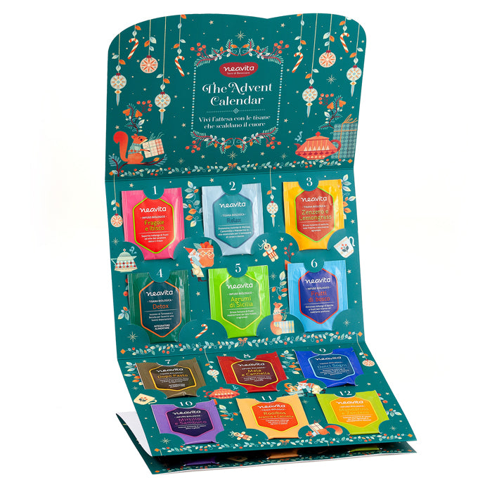 Advent calendar with tea and herbal teas