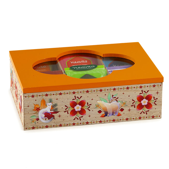 Cofanetto in Legno con 30 Tisane BIO (Arancio)