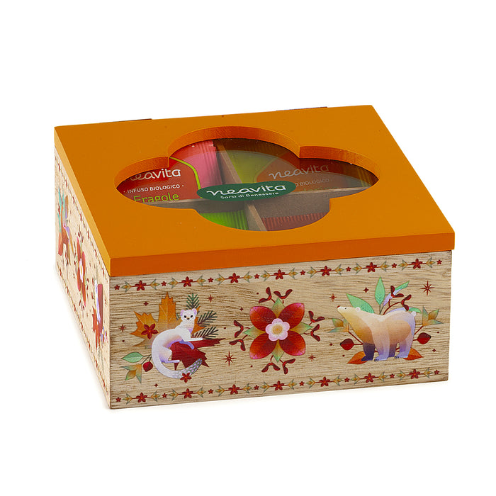 Cofanetto in Legno con 20 Tisane BIO (Arancio)