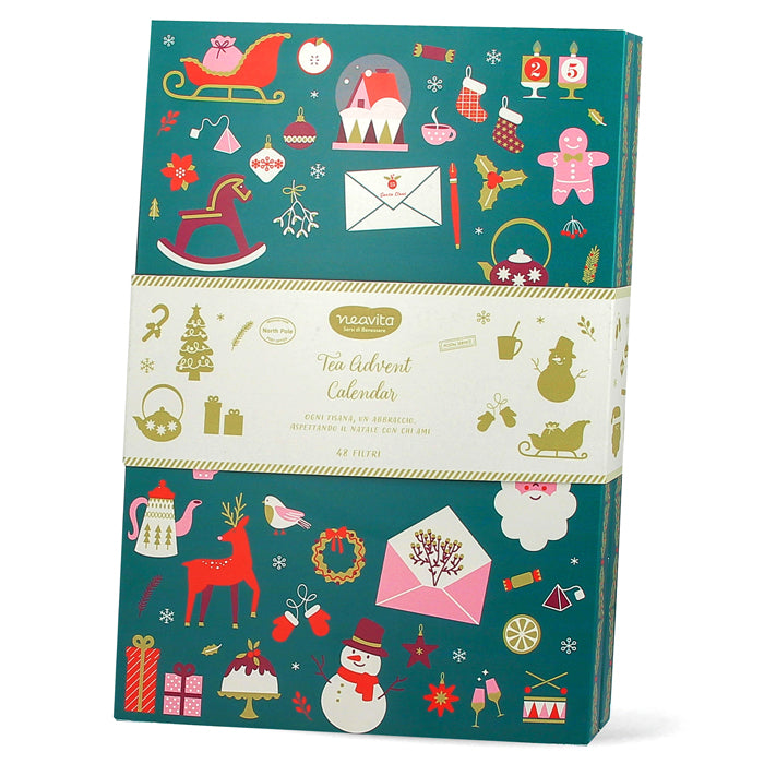 Advent calendar with tea and herbal teas