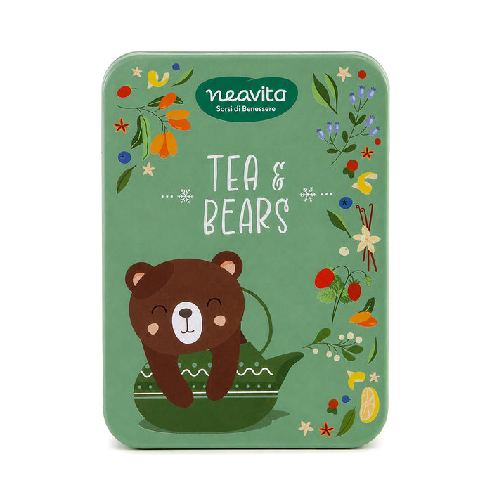 Mini Tin "Tea & Bears" con tisane BIO
