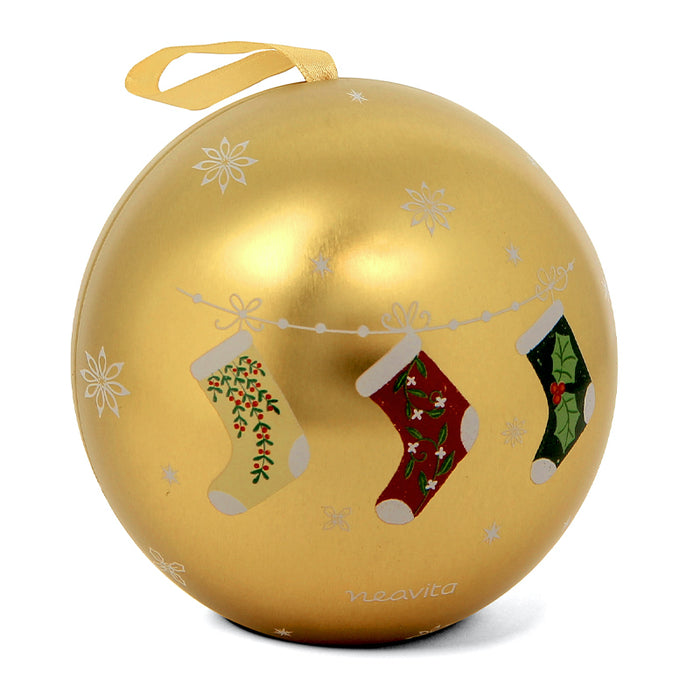 Golden Christmas ball with Casa Dolce Casa herbal tea